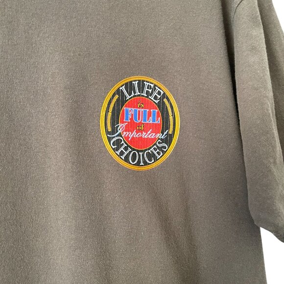 Vintage Life Is Full Of Important Choices Cigars Graphic T-Shirt Brown Size XL - Picture 3 of 9